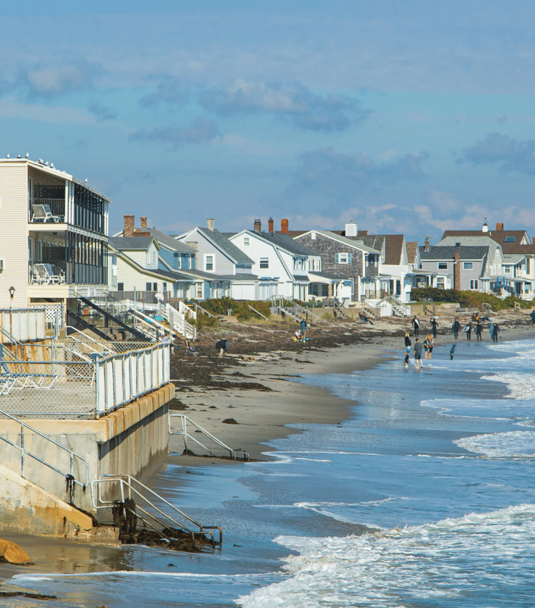 Coastal homes by the beach